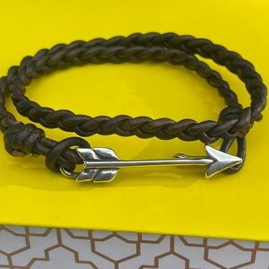 James Avery soaring arrow black leather bracelet
